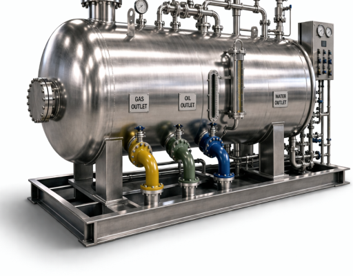 Three-Phase Separator Vessel